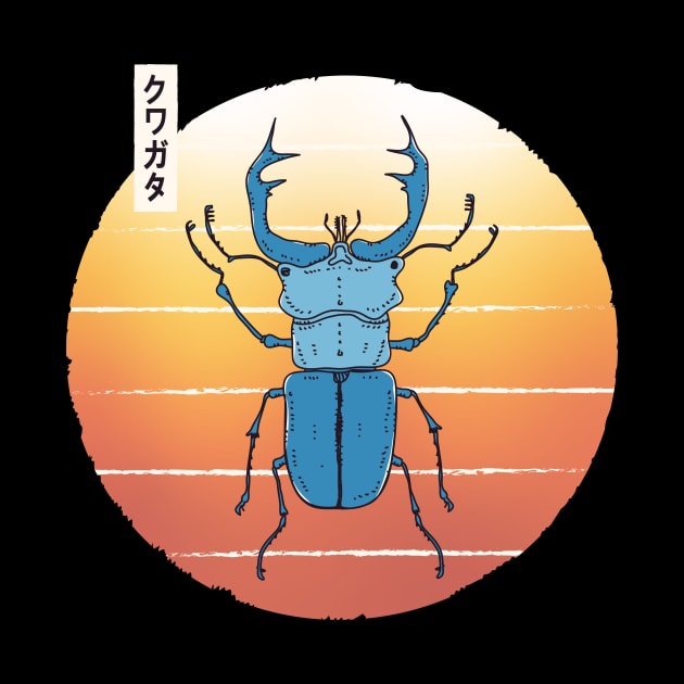 Stag Beetle Blue by Marina BH