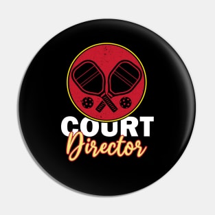 funny pickleball player and lover gift for grandma and grandpa court director Pin