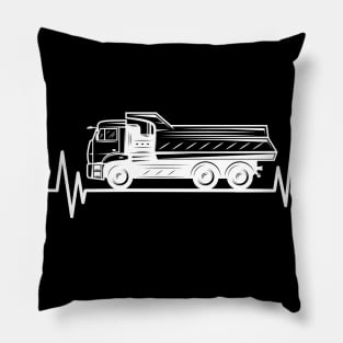 Dump Truck Driver  heartbeat Birthday dumptruck lover Pillow