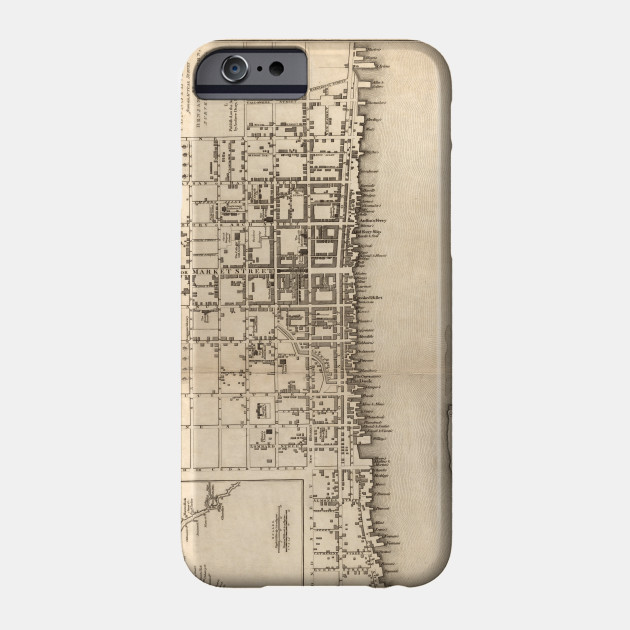 Vintage Map Of Philadelphia Pennsylvania 1776 Philadelphia Map Phone Case Teepublic