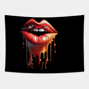 Sweet lovely Lips | Hot Kiss | Juicy Red Lips Girls Tapestry