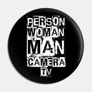 Person woman man camera tv tee Pin