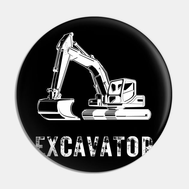 excavator Pin by vaporgraphic