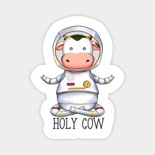 holy cow funny cow design space cow Magnet