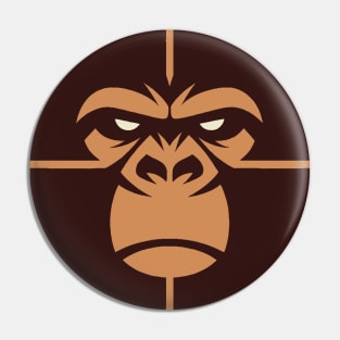 Angry Gorilla Face Pin