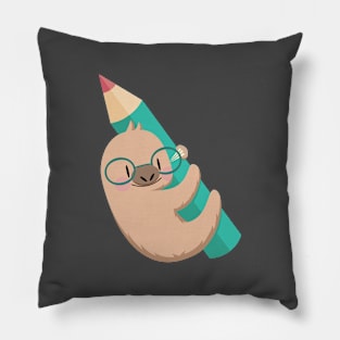 Sloths and pencils Pillow