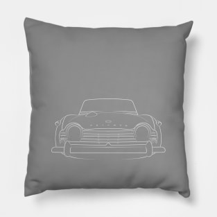 Triumph TR4 - front stencil, white Pillow