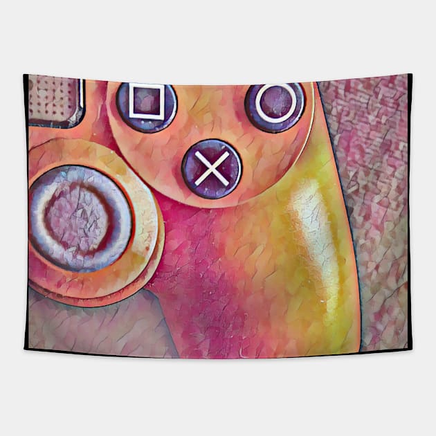 ps4 controller watercolor Tapestry by Guntah