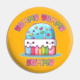 Yummy, Yummy, Yummy Kawaii Ice Cream Bar Pin