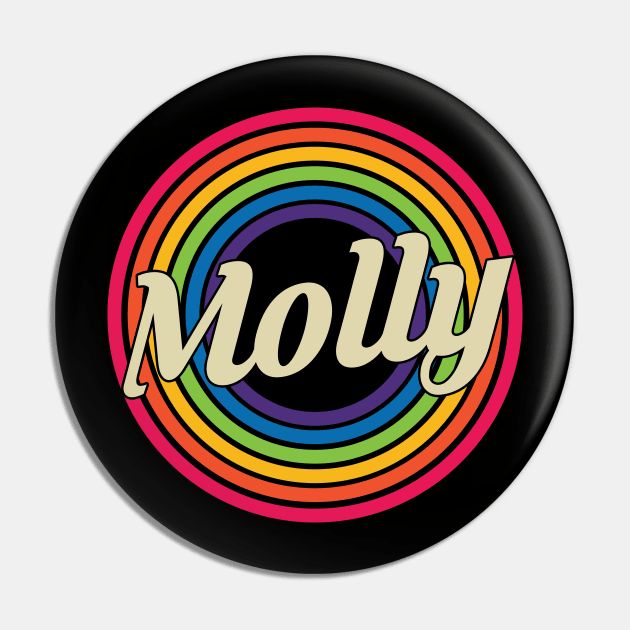 Molly - Retro Rainbow Style Pin by MaydenArt