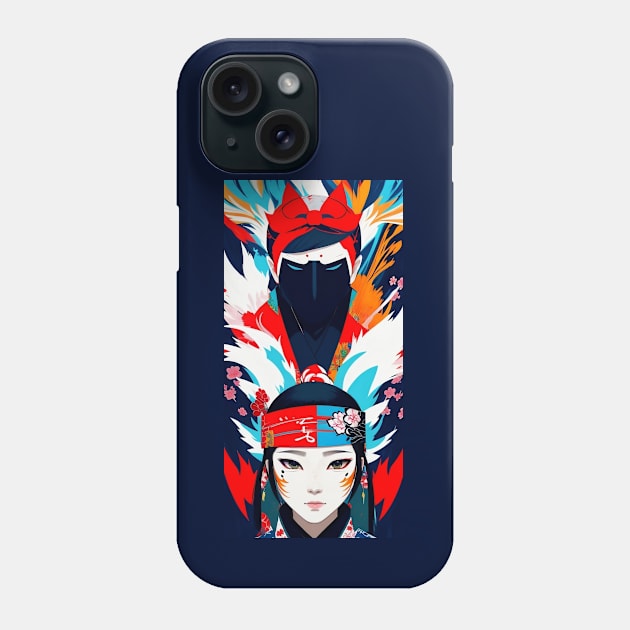 The Warrior and the Spirit Phone Case by 7