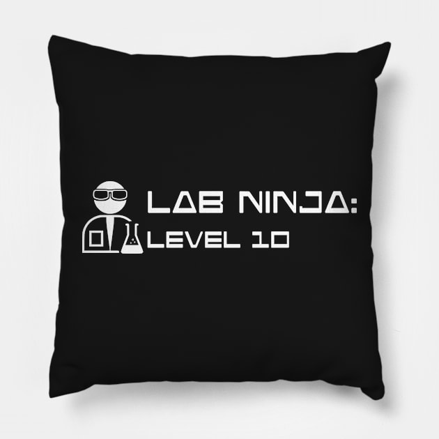 Lab Ninja Level 10 White Chemist Pillow by MoPaws