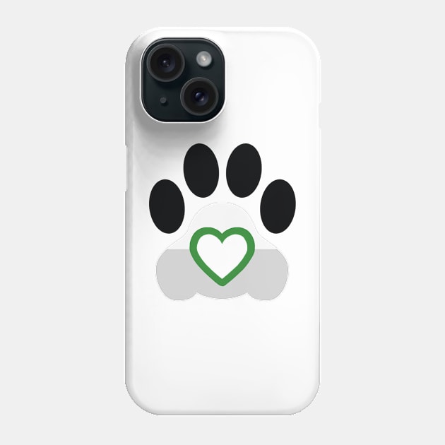 Pride Paw: Demiromantic Pride Phone Case by SkyBlueArts