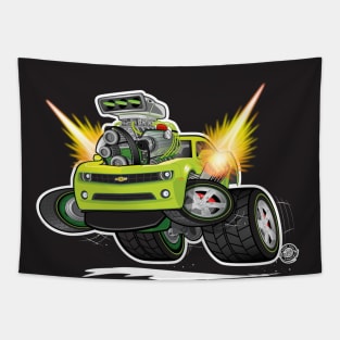 Camaro Green Machine Tapestry