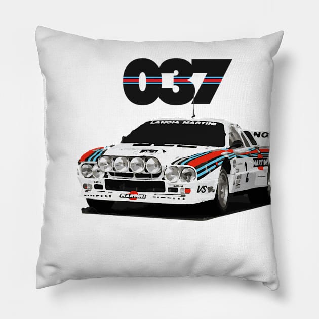 Lancia Rally 037 Pillow by stevenmsparks