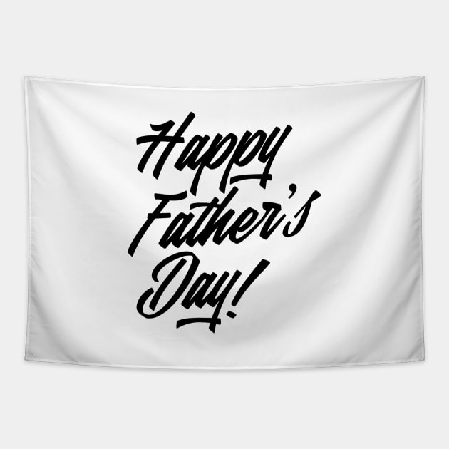 Simple Happy Father's Day Calligraphy Tapestry by Jasmine Anderson