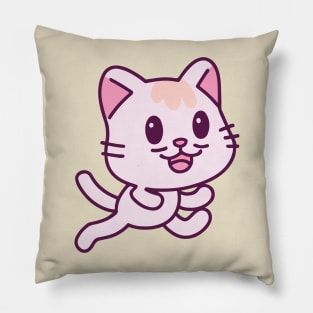 Cute kawaii cat drawing Pillow