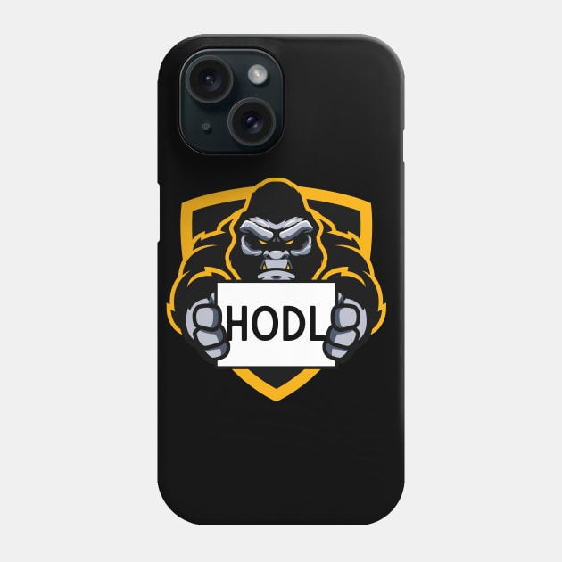 Hold On For Dear Life HODL Ape Phone Case by LaHarra Designs