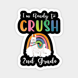 I'm ready to Crush 2nd Grade Funny Llama Back to School Magnet