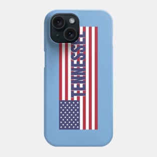 Tennessee State in American Flag Phone Case