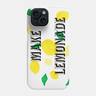 Make lemonade fun watercolor inspirational quote Phone Case