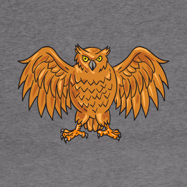 Angry Owl Wings Spread Drawing Artwork Hoodie Teepublic