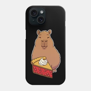 Capybara Cherry Pie Slice Phone Case