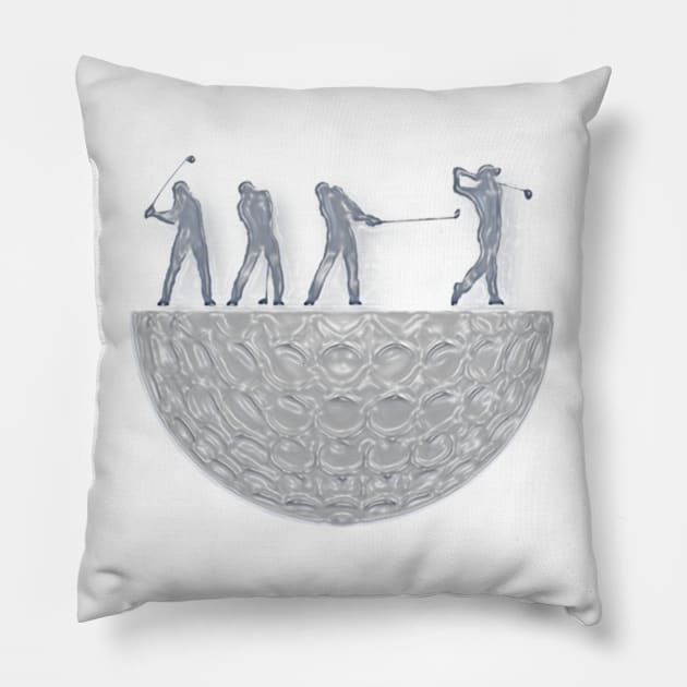 Swing Golf Pillow by Moses77