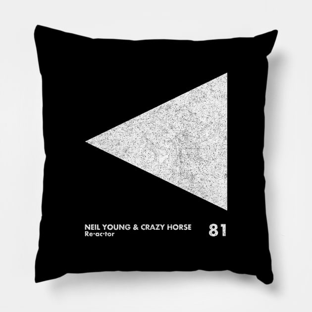 Neil Young / Re-Ac-Tor / Minimal Graphic Design Tribute Pillow by saudade