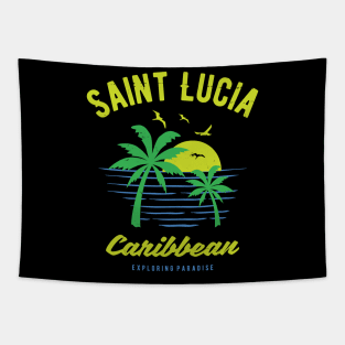 Saint Lucia Caribbean Paradise Gift and Souvenir Tapestry
