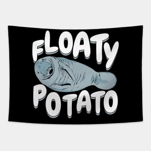 Floaty Potato Manatee Animal Lover Gift Tapestry