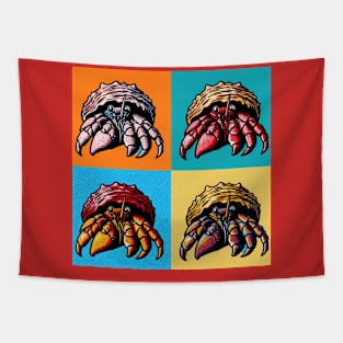 Pop Hermit Crab Art - Cool Sea Animal Tapestry