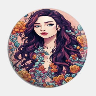 Spring girl Pin