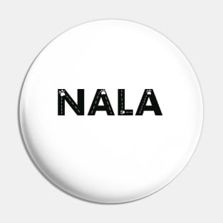 Nala cat name made of hand drawn paw prints Pin