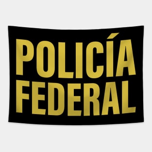 Policia Federal - gold design - front and back Tapestry