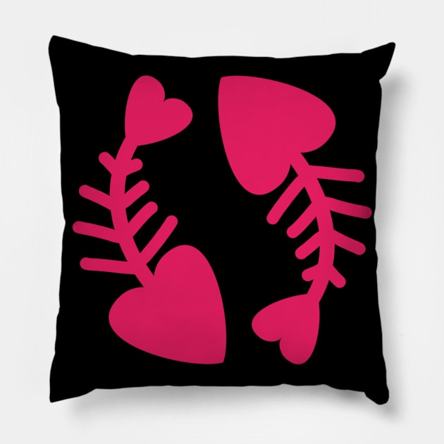 Love And Thorns Fish So Funny Pillow by radeckari25