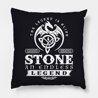 The Legend Is Allive Stone An Endiless Legend Black And White For Shirt Hipster 70s Pillow