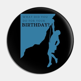 Bouldering Birthday Party Pin