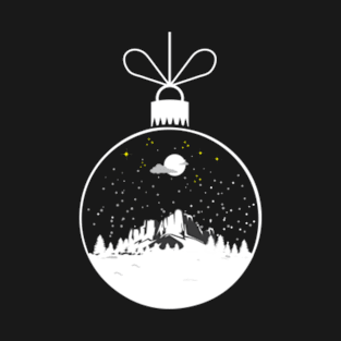 Beautiful Winter Landscape Christmas Ball T-Shirt