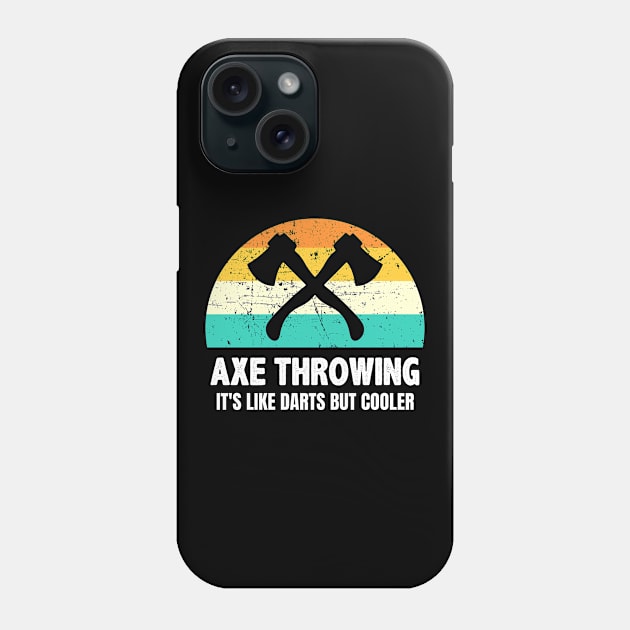 Retro Vintage Axe Throwing Phone Case by monkeyflip