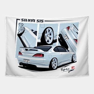 Nissasn Silvia S15 Spec R, JDM Car Tapestry