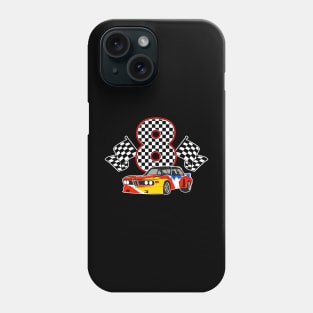 I'm 8 Let's Roll Car 8th Birthday Boys Kids 8 Year Old Phone Case