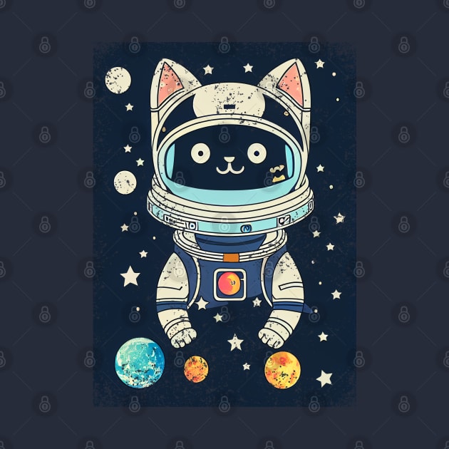 Kawaii Space Cat by Kinhakamaka