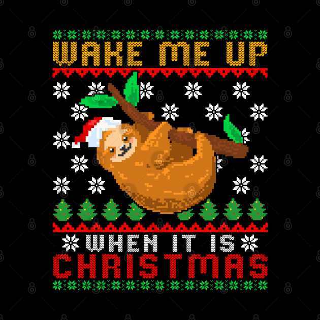 Sleepy Sloth Ugly Christmas by AngelFlame