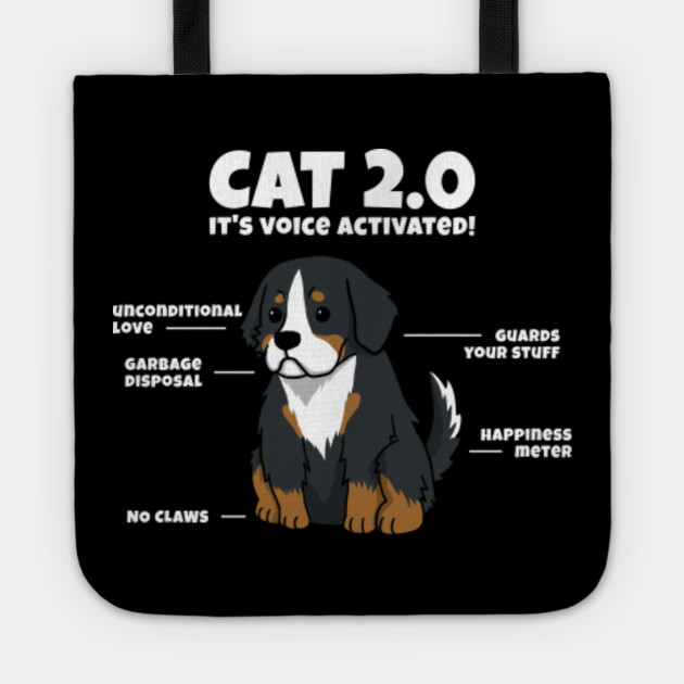 Bernese Mountain Dog Cat 2 0 Bernese Mountain Dog Tote Teepublic