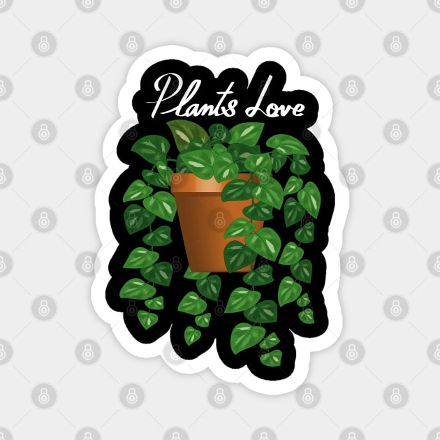 Plants Love - Marble Pothos Magnet by Designoholic