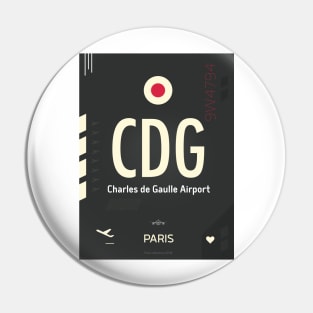 CDG Charles de Gaulle Airport Pin