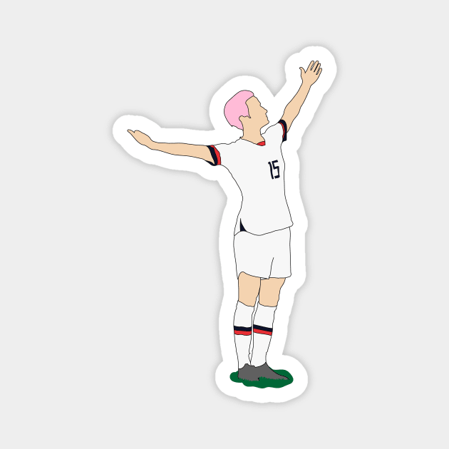 Rapinoe Celebration Magnet by wlohaty