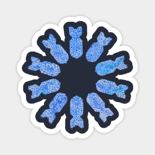 Crazy Daisy (blue) Magnet