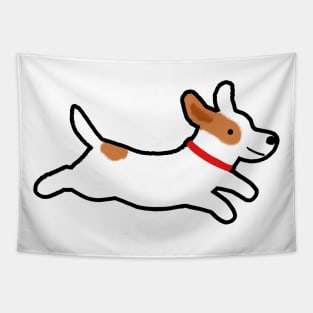 Cute Jack Russell Terrier Cartoon Dog Tapestry